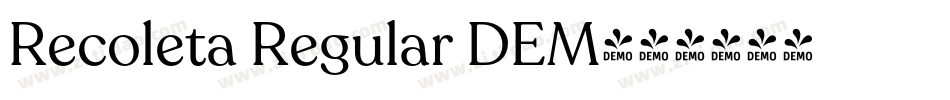 Recoleta Regular DEM字体转换